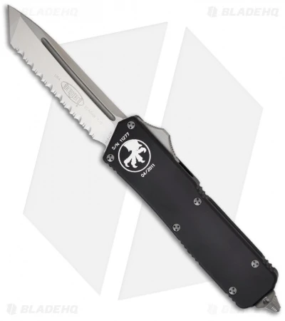 Microtech Scarab Executive OTF Knife Automatic Tanto (3.5" Satin Serr) 108-6 3 Microtech Scarab Executive OTF Knife Automatic Tanto (3.5" Satin Serr) 108-6
