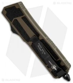 Microtech Marfione Custom Scarab S/E OTF Automatic Knife (3.5" Black) 02/2014 -Microtech microtech scarb clip point hg tritone black stonewash odgreen side