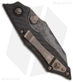Microtech Marfione Custom Select Fire Dual Action Automatic Knife (Damascus) 5 Microtech Marfione Custom Select Fire Dual Action Automatic Knife (Damascus) -Microtech microtech select fire da tri wing damascus cf handle fire bronzed back