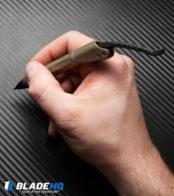 Marfione Custom Microtech Siphon II Bronzed Aluminum Pen + LSCF Lever -Microtech microtech siphon II bronzed aluminum pen lscf hand cm