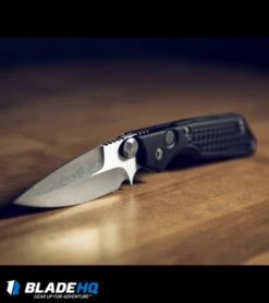 Marfione / Strider Custom MSG-2 Dual-Action Knife Black (3.5" Stonewash) II -Microtech microtech strider custom msg 2 stonewash BHQ 52206 dl