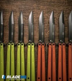 Microtech Tachyon III Balisong Butterfly Orange (4.5" Black) 173-1DLCOR 11 Microtech Tachyon III Balisong Butterfly Orange (4.5" Black) 173-1DLCOR -Microtech microtech tachyon iii lime green BHQ 52649 burnt orange BHQ 52646 dl 2 1