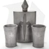 Microtech Titanium Flask Set + 2 Shot Glasses -Microtech microtech titanium flask and shots pln