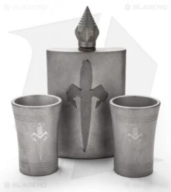 Microtech Titanium Flask Set + 2 Shot Glasses