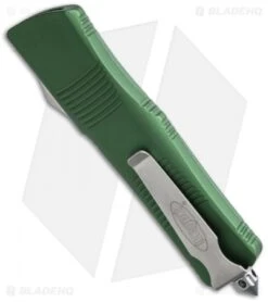 Microtech Troodon D/E OTF Automatic Knife Green (3" Satin) 138-4OD -Microtech microtech troodon 138 4od side