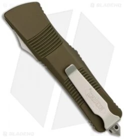 Microtech Troodon D/E OTF Automatic Knife Green (3" Stonewash Serr) 138-11GR -Microtech microtech troodon de green stonewash 138 10gr back