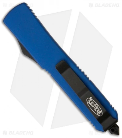 Microtech Ultratech Knife Blue T/E OTF Automatic (3.44" Black Serr) 123-2BL 4 Microtech Ultratech Knife Blue T/E OTF Automatic (3.44" Black Serr) 123-2BL - Image 2