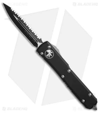 Microtech Ultratech D/E OTF Automatic Knife Black CC (3.4" Black Full Serr) 3 Microtech Ultratech D/E OTF Automatic Knife Black CC (3.4" Black Full Serr)