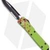 Microtech Ultratech Green Zombie Tech OTF Knife (3.4" Two-Tone Serr) 121-2Z -Microtech microtech ultratech se black serr zombie 121 2z no text