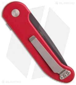 Vintage Microtech UMS Firefighter Automatic Knife (3.4" Black Serrated) 05/2003 -Microtech microtech ums firefighter red black serr back