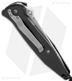 Microtech Mini Socom Tanto Manual Knife (3.25" Bead Blast Serr) 11/1999 -Microtech microtech used mini socom black 11 1999 side cm