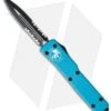 Microtech UTX-70 D/A OTF D/E Automatic Knife Turquoise (2.4" Black Serr) 147-2TQ -Microtech microtech utx 70 147 2 tq bhq 36238 cm