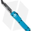 Microtech UTX-70 Tanto OTF Auto Knife Turquoise (2.4" Black Full Serr) 149-3TQ -Microtech microtech utx 70 149 3 tq bhq 36244 cm