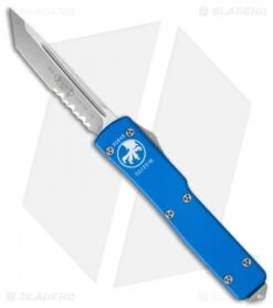 Microtech UTX-70 Tanto OTF Automatic Knife Blue (2.4" Satin Serr) 149-5BL