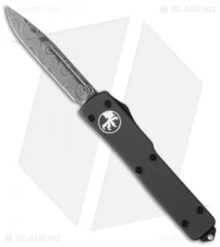 Microtech UTX-70 S/E OTF Automatic Knife Black (2.4" Damascus)
