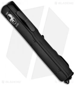 Microtech UTX70 D/A OTF S/E Tactical Automatic Knife (2.4" Black Serr) 148-2T -Microtech microtech utx 70 se black tactical serr 148 2t side