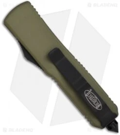 Microtech Green UTX-85 D/A OTF Automatic Knife (Black SER) 125-2GR -Microtech microtech utx 85green black 125 1gr back