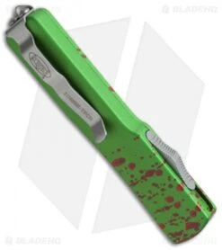 Microtech UTX-70 Spartan OTF Automatic Knife Zombie (2.4" Bead Blast Serr) -Microtech microtech utz70 149 7dtz spartan side cm 1