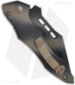 Microtech Tan Camo Vector Automatic Knife (3.95" Serr) 132-2TC -Microtech microtech vector tan camo 132 1tc back