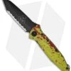 Microtech Socom Delta Zombie Green Tanto Knife (4" Black Full Serr) 163-3Z -Microtech microtech zombie delta te black full serr 163 3z