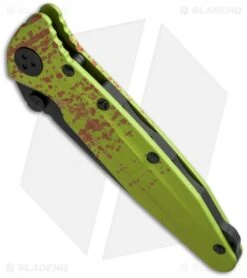 Microtech Socom Delta Tanto Knife Zombie Green (4" Black) A163-1Z -Microtech microtech zombie tech a163 1z bottom cm 1