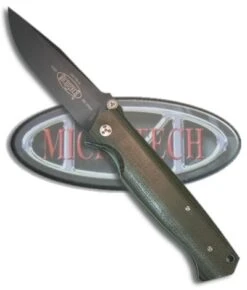 Microtech CMTX5 D/A Automatic Knife Green Cavas Micarta (3.5" Black) 11 Microtech CMTX5 D/A Automatic Knife Green Cavas Micarta (3.5" Black) -Microtech mtcmtx5canvasbkpln